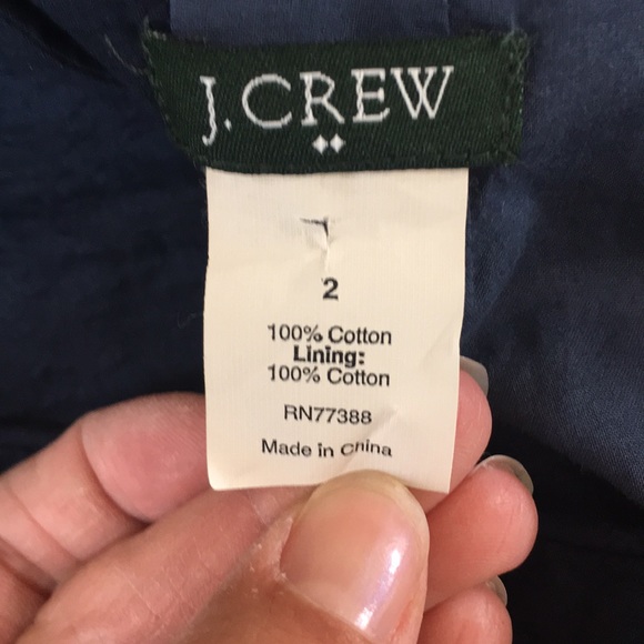 J crew textured navy for & flare midi dress size 2 - Picture 7 of 8